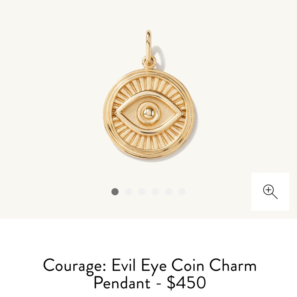 NEW Mejuri solid 14k gold Evil Eye Pendant